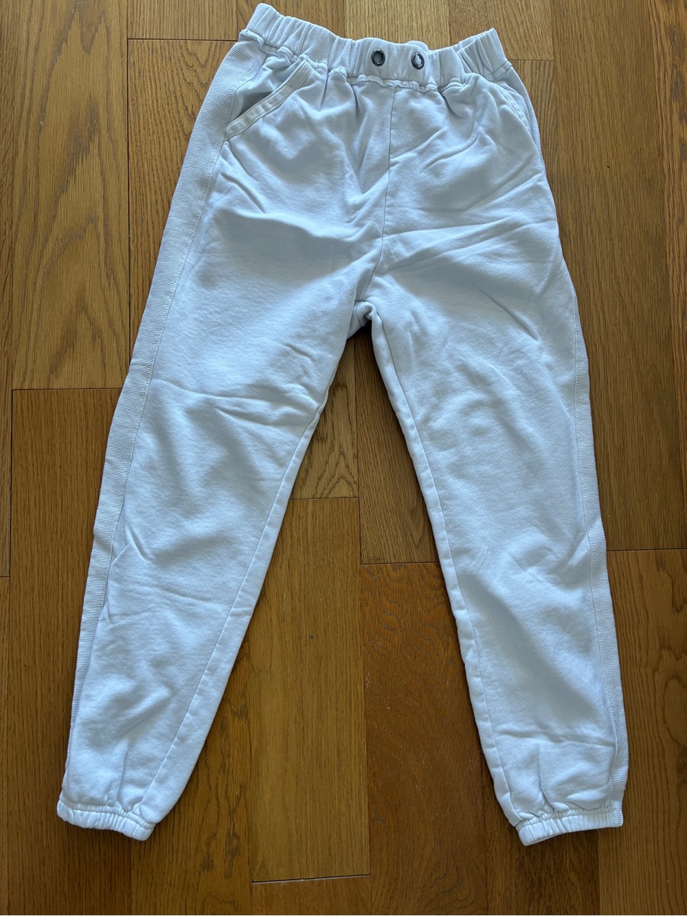 Hem & Thread White Jogger Pants Womens Size Small